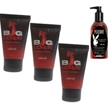 Esranın Dünyası Big Lover Erkeklere Özel 50 ml Jel 50 ml Maximum Strength Hardening Gel For Men 3 Adet + Playboy 120 ml Masaj Yağı