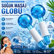 2'li Eşya Dünyası Buz Küre Yüz ve Göz Soğuk Masaj Topu | Cilt Bakım ve Ferahlatıcı Soğuk Terapi Aleti – Göz Altı Masaj Küresi Mavi Renk