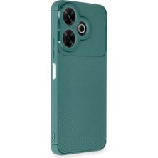 Esranın Dünyası 13 4g Kılıf Auto Focus Karbon Kapak - Koyu Yeşil