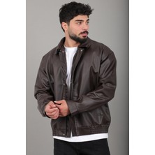 Stil Kombin Bel Lastikli Oversize Suni Deri Mont  Bl 1731_50379