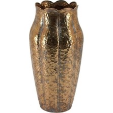 Panalı Metal Dekoratif Vazo Küçük Boy 16,5 x 33,5 cm