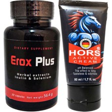 Esranın Dünyası Eroxplus Erkeklere 30LU Özel Kaps + Hors Active Cream 50 ml Erkek Katılaştırıcı Krem