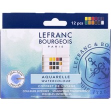 Lefranc&Bourgeois : Studio : Yarım Tablet Suluboya Seti : 12 Renk (Plastik Kutulu)