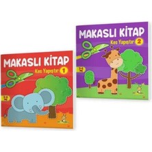 TeknoKapsül Yükselen Zeka Kes Yapıştır - Makaslı Kitap Seti (Makas Hediyeli) (3-6 Yaş)