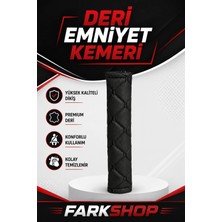 Fark Shop Opel Astra Sw Uyumlu Emniyet Kemer Özel Pedi Siyah Deri Siyah Dikişli
