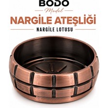 Han Tobacco Bodo Model Nargile Ateşliği Metal Nargile Lotusu Kapaklı Isı Kontrol Ateşliği Antik Bakır