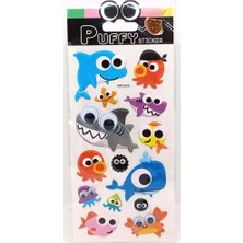Timion Mey Ithalat® Puffy Stickers Oynar Gözlü Şaşkın Balıklar