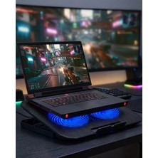 Mey İthalat Laptop Soğutucu Stand Çift Fanlı 17 Inç Uyumlu Ayarlanabilir Notebook Altlığı