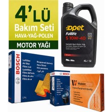 Bosch Fiat 500 1.2 Benzinli Filtre Bakım Seti-Opet 10W40 4lt (2009-2020) 4 Lü