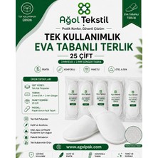 Ağol Tekstil Tek Kullanımlık Eva Tabanlı Otel ve Spa Terliği 25 Çift