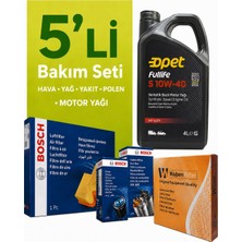 Bosch Citroen C2 1.4 Dizel Filtre Bakım Seti-Opet 10W40 4lt (2003-2010) 5 Li
