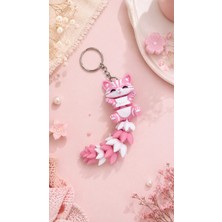 Tiny Cozy 🌸 Pembe Kedi Figürlü Anahtarlık | Sevimli Çanta Süsü 🐱✨