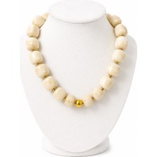 Solare Accessories Krem Renk Premium Tasarım Kolye