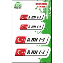 Belirtilmemiş Kan Grubu Iı A Rh(-) Beyaz Dörtlü Damla Etiket