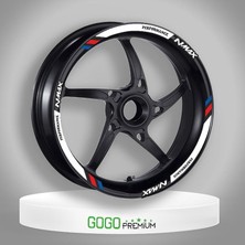 M Power Beyaz Yamaha Nmax Uyumlu 1 Set Jant Şeridi