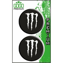 Belirtilmemiş Monster 4 (2.4x2.4 Cm) Üçlü Damla Etiket