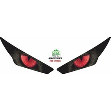 Rks R250 2023 - 2024 Uyumlu Far Sticker Kırmızı Göz