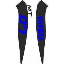 Yamaha MT07 2014 - 2017 Uyumlu Mavi Depo Sticker Set