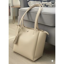 Sargınlar Üç Bölmeli Kadın Kol Çantası Kaliteli Suni Deri Shopper
