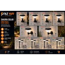 Cata Riva Solar Bahçe Aydınlatma Seti 10’lu (4+2+4) Güneş Enerjili 30W IP64 Dış Mekan Solar Aplik ve Çim Direği