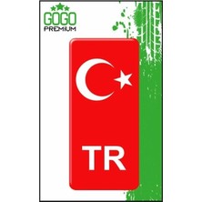 Belirtilmemiş Türk Bayrağı 4 (4x9 Cm) Tekli Damla Etiket