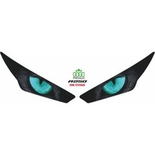 Rks R250 2023 - 2024 Uyumlu Far Sticker Mavi Göz