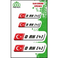 Belirtilmemiş Kan Grubu Iı O Rh(+) Beyaz Dörtlü Damla Etiket