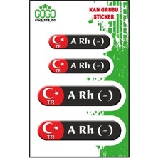 Belirtilmemiş Kan Grubu Iıı A Rh(-) Siyah Dörtlü Damla Etiket