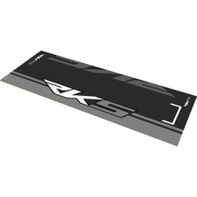 Rks Uyumlu Siyah - Gri Desenli 80 x 220 cm Kaydırmaz Motosiklet Halısı