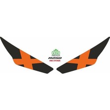 Rks R250 2023 - 2024 Uyumlu Far Sticker x Turuncu