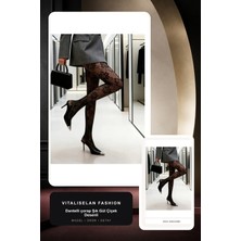Dantelli Çorap , Şık Gül, Çiçek Desenli , Çorap | Vitaliselan Fashion