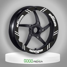 Tvs Wego 110 2012 - 2024 Uyumlu Siyah Geniş 1 Set Jant Şeridi