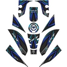 Yamaha R7 2021 - 2024 Uyumlu Full Tank Pad Set 004