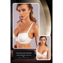 Golshan Garabina Foam Cup Push Up Bra, Ekru Konforlu ve Şık Sütyen | Vitaliselan Fashion