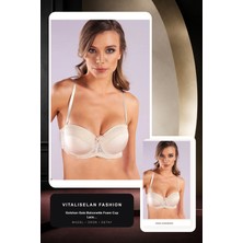 Vitaliselan Fashion Golshan Gala Balconette Foam Cup Lace Bra, Ten Konforlu ve Şık Sütyen, Strapless | Vitaliselan Fashi