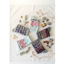 Stsahra  Kız Çocuk Karışık Renkli 5 Li Paket Patik Çorap