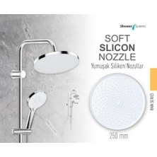 Romena Valtemo Venotto Krom Silikon Tepe Duş Başlığı 25 cm