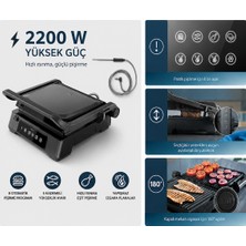 Philips  Izgara ve Tost Makinesi, Izgara Için Tam Açılır