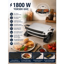 Korkmaz 6 Dilim Hazırlama Kapasiteli, 1800 W, %100 Alüminyum Döküm Plakaları, Çıkarılabilir Plakalı  Tost Makinesi