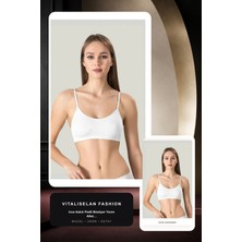 Kadın Ince Askılı Pedli Büstiyer Yarım Atlet Sütyen 3'lü Set | Vitaliselan Fashion