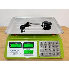 plt power 40 kg pilli ve şarjlı- hesaplamalı terazi-metal panel tartı-2 yıl garantili