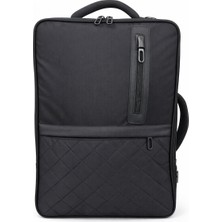 Çantachım Sırt Çantası Laptop Bölmeli 15.6" Inç USB Aparatlı Omuz Askılı Su Geçirmez Siyah