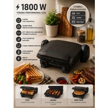Tefal Pfoa Içermeyen Kaplama, 4 Dilim Tost Kapasiteli, Ayarlanabilir Termostat, 1800 W, Tost Makinesi, Toast Expert