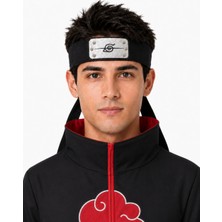 Kostüm Sarayı Naruto Itachi Akatsuki Alın Bandı Yetişkin – Siyah