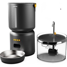 AyrStore Kedi Mama Kabı & Otomatik Kedi Su Pınarı Set