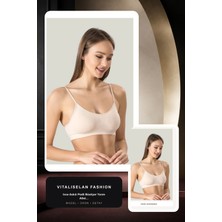 Kadın Ince Askılı Pedli Büstiyer Yarım Atlet Sütyen 3'lü Set. | Vitaliselan Fashion