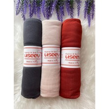 Flora Tekstil Penye Şal Set 3 Lü - Bej - Füme - Kiremit - SAL2312