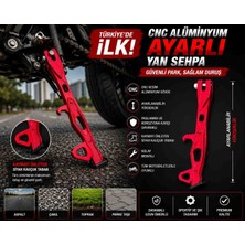 Çelik Yan Ayak Yan Sehpa Dayanıklı Cnc Kesim Alüminyum Gövde Kırmızı