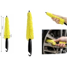 Hayat Store Araç Jant Temizleme Fırçası Detaylı Jant Yıkama Aparatı 29CM Sarı