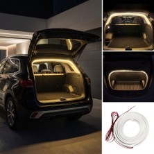 Hayat Store Araba Otomobil Ön Arka Bagaj Içi Aydınlatma Neon LED Şerit Kayar Modlu 12V 4 Metre Sarı